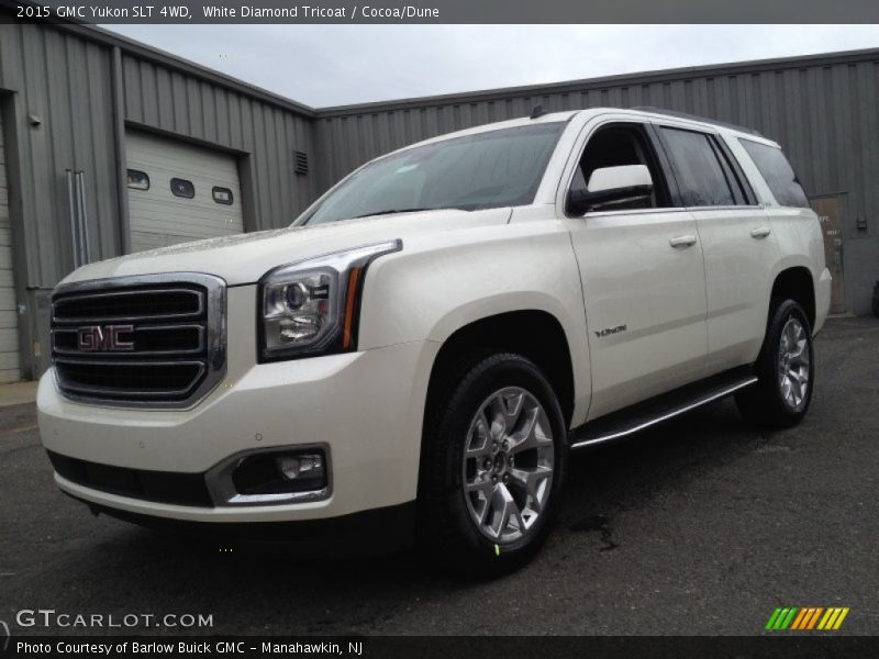 White Diamond Tricoat / Cocoa/Dune 2015 GMC Yukon SLT 4WD