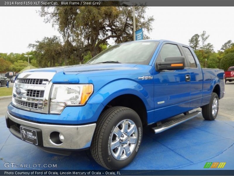 Blue Flame / Steel Grey 2014 Ford F150 XLT SuperCab