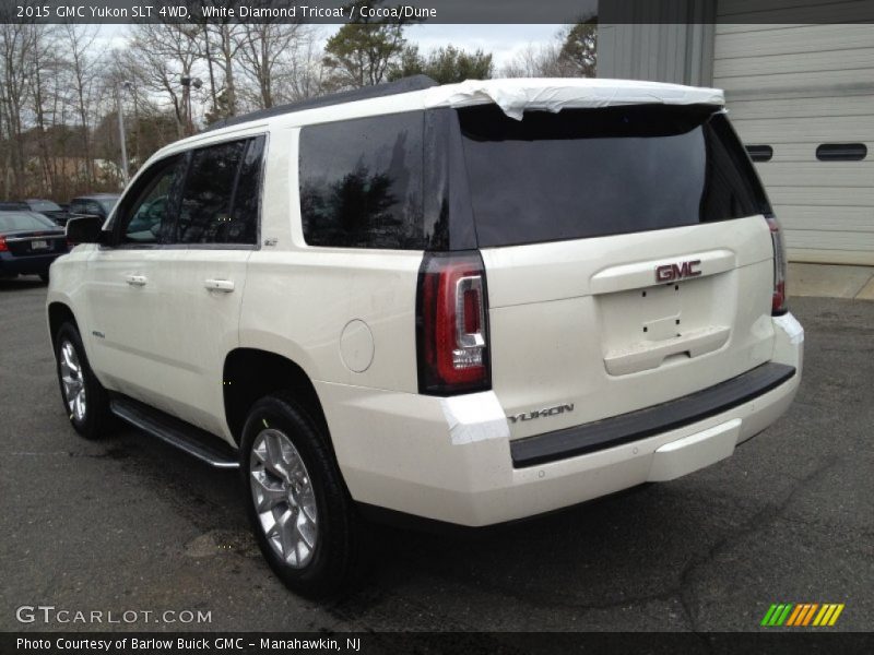 White Diamond Tricoat / Cocoa/Dune 2015 GMC Yukon SLT 4WD