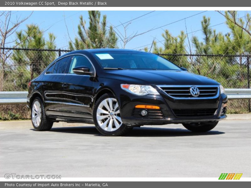 Deep Black Metallic / Black 2010 Volkswagen CC Sport