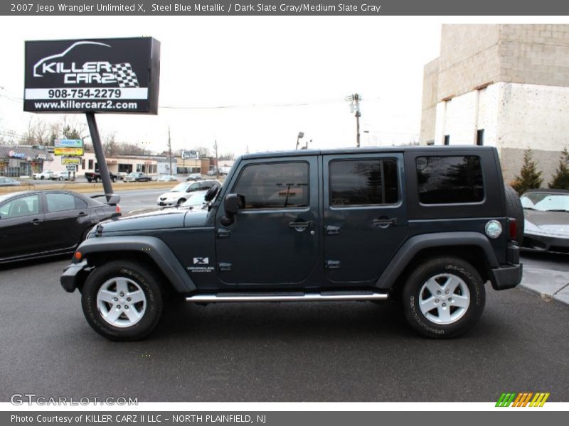 Steel Blue Metallic / Dark Slate Gray/Medium Slate Gray 2007 Jeep Wrangler Unlimited X