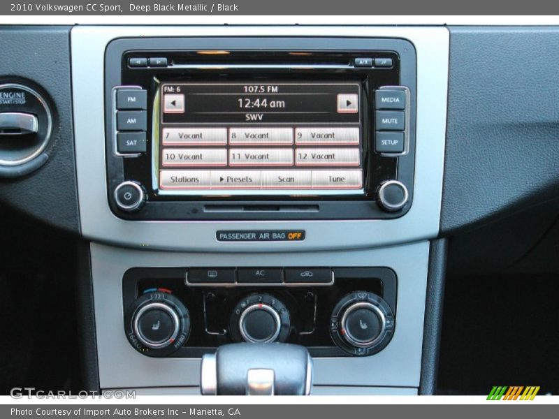 Deep Black Metallic / Black 2010 Volkswagen CC Sport