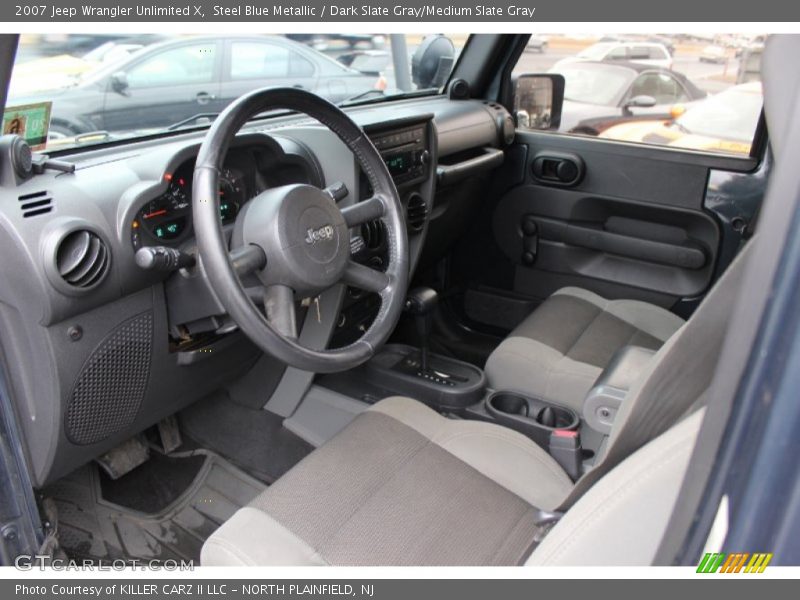 Steel Blue Metallic / Dark Slate Gray/Medium Slate Gray 2007 Jeep Wrangler Unlimited X