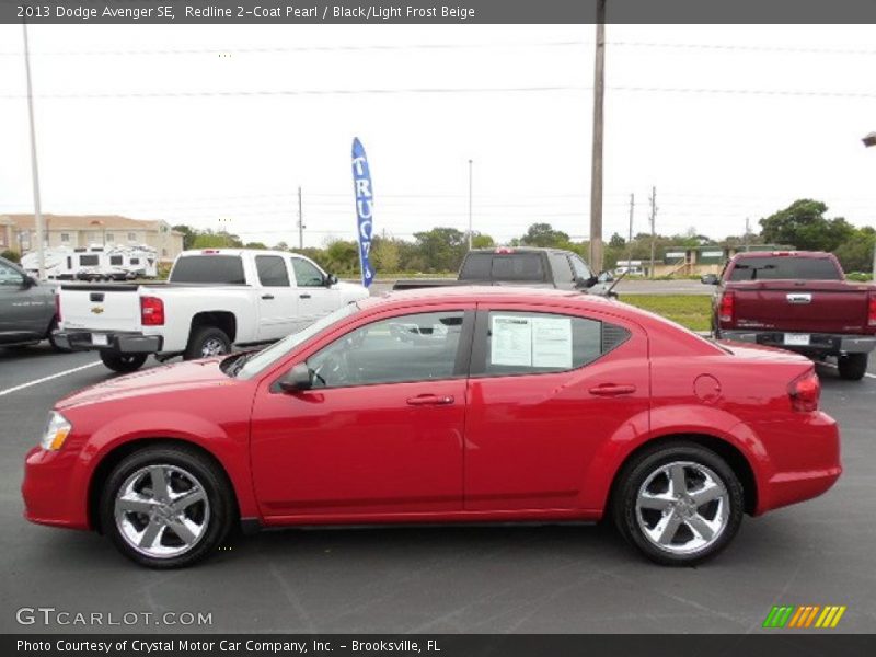 Redline 2-Coat Pearl / Black/Light Frost Beige 2013 Dodge Avenger SE