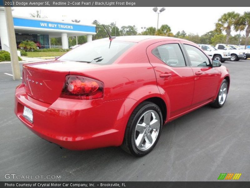 Redline 2-Coat Pearl / Black/Light Frost Beige 2013 Dodge Avenger SE