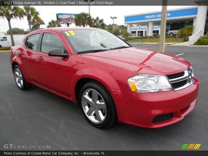 Redline 2-Coat Pearl / Black/Light Frost Beige 2013 Dodge Avenger SE