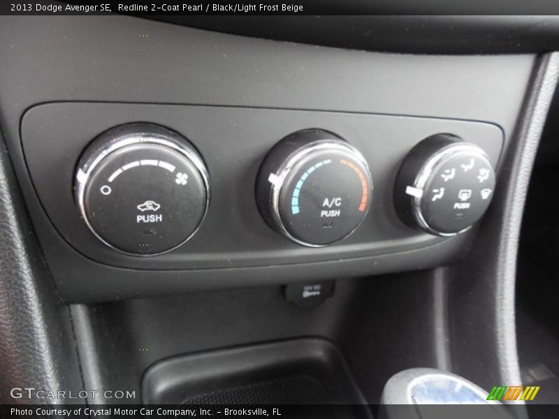 Redline 2-Coat Pearl / Black/Light Frost Beige 2013 Dodge Avenger SE
