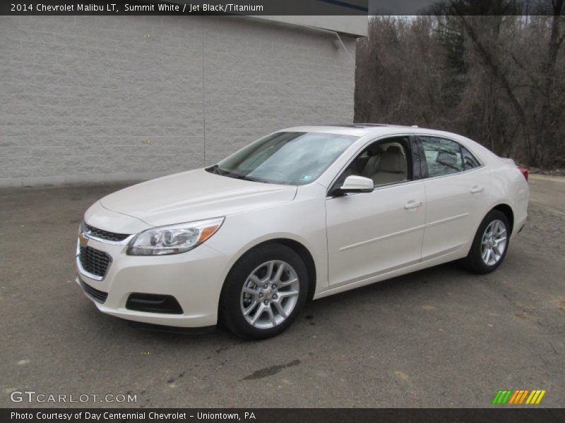 Summit White / Jet Black/Titanium 2014 Chevrolet Malibu LT
