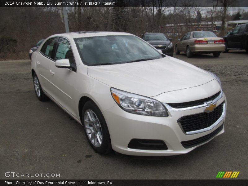 Summit White / Jet Black/Titanium 2014 Chevrolet Malibu LT