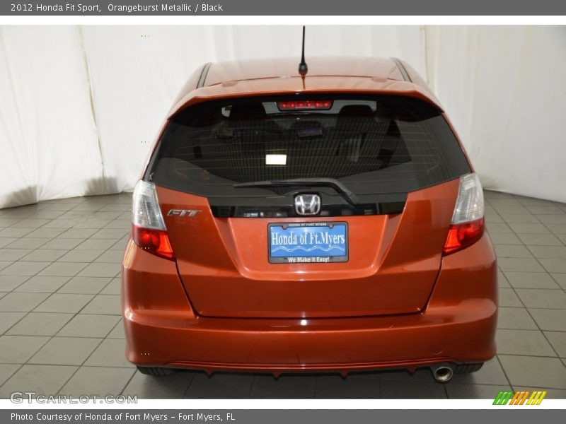 Orangeburst Metallic / Black 2012 Honda Fit Sport