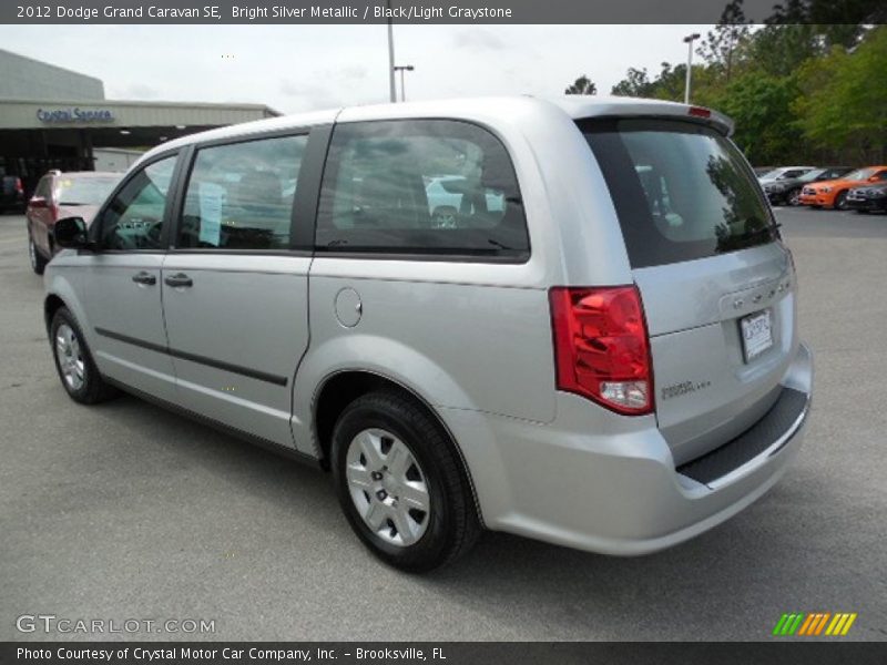 Bright Silver Metallic / Black/Light Graystone 2012 Dodge Grand Caravan SE