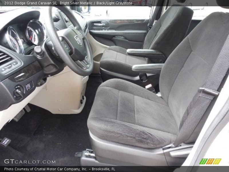 Bright Silver Metallic / Black/Light Graystone 2012 Dodge Grand Caravan SE