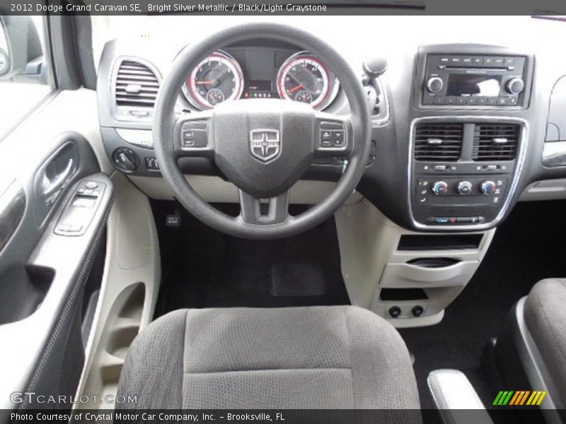 Bright Silver Metallic / Black/Light Graystone 2012 Dodge Grand Caravan SE