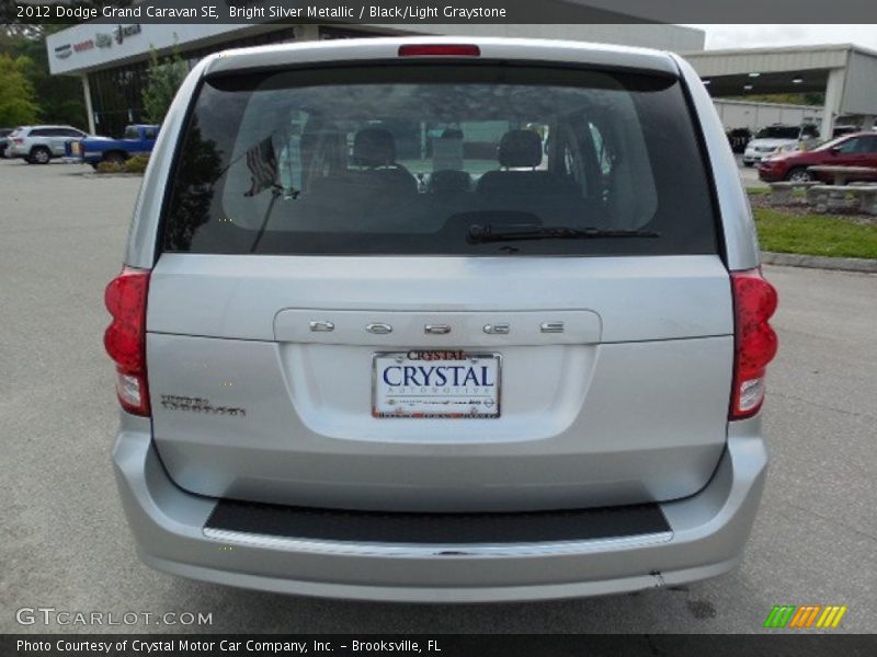 Bright Silver Metallic / Black/Light Graystone 2012 Dodge Grand Caravan SE