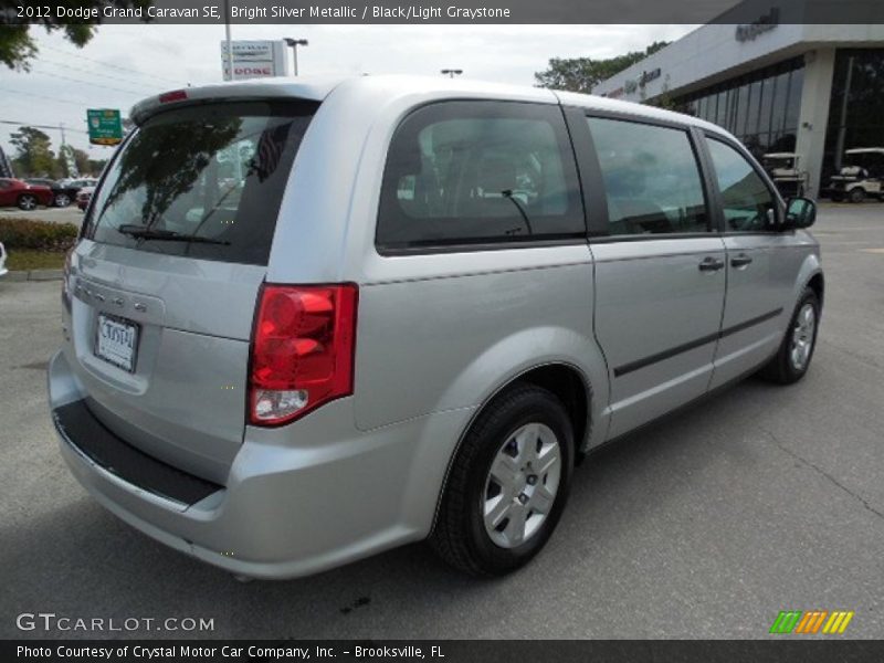 Bright Silver Metallic / Black/Light Graystone 2012 Dodge Grand Caravan SE