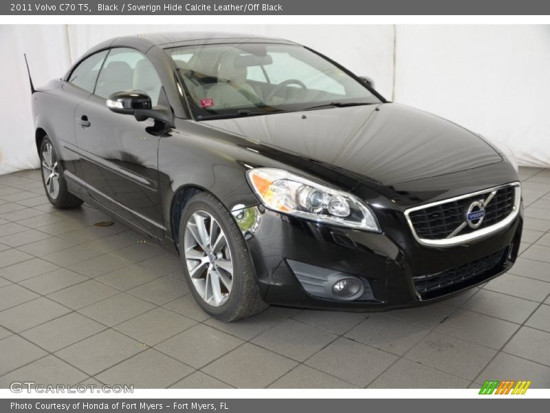 Black / Soverign Hide Calcite Leather/Off Black 2011 Volvo C70 T5