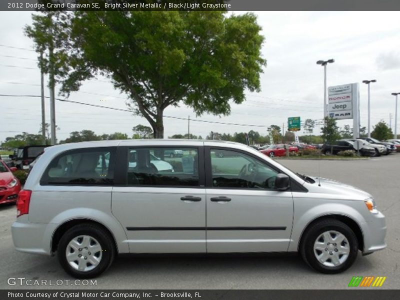 Bright Silver Metallic / Black/Light Graystone 2012 Dodge Grand Caravan SE