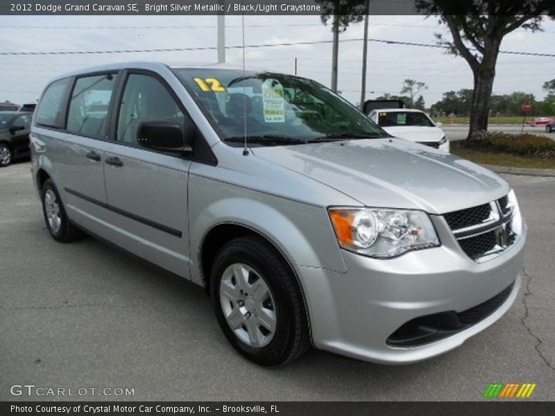 Bright Silver Metallic / Black/Light Graystone 2012 Dodge Grand Caravan SE
