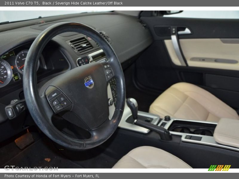 Black / Soverign Hide Calcite Leather/Off Black 2011 Volvo C70 T5