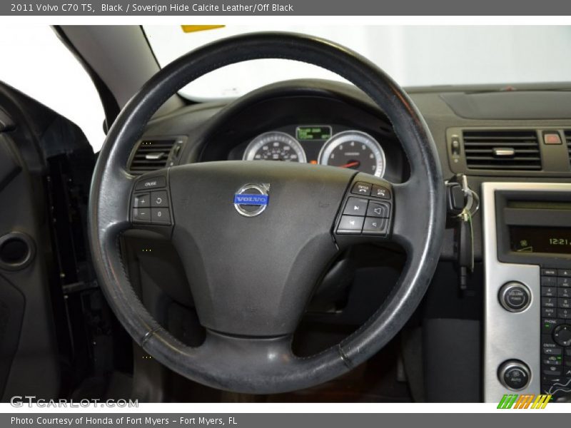 Black / Soverign Hide Calcite Leather/Off Black 2011 Volvo C70 T5