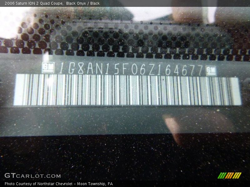Black Onyx / Black 2006 Saturn ION 2 Quad Coupe