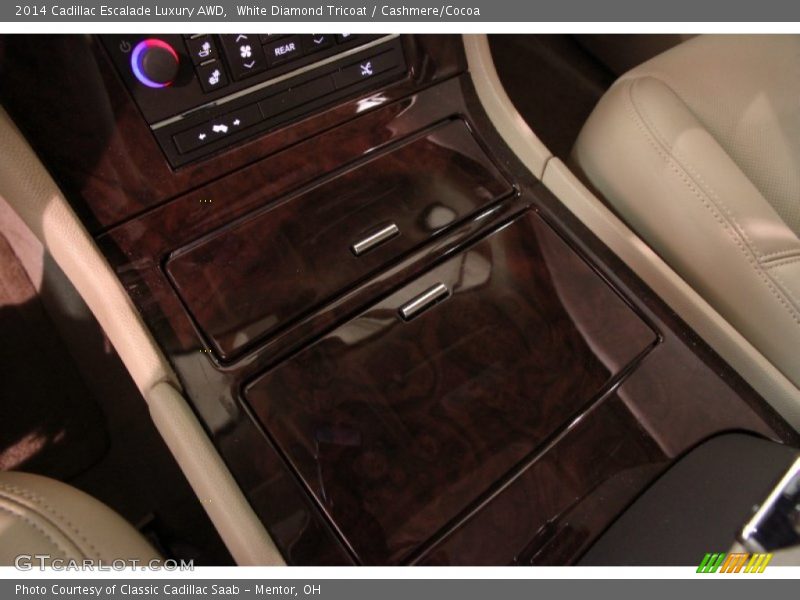 White Diamond Tricoat / Cashmere/Cocoa 2014 Cadillac Escalade Luxury AWD