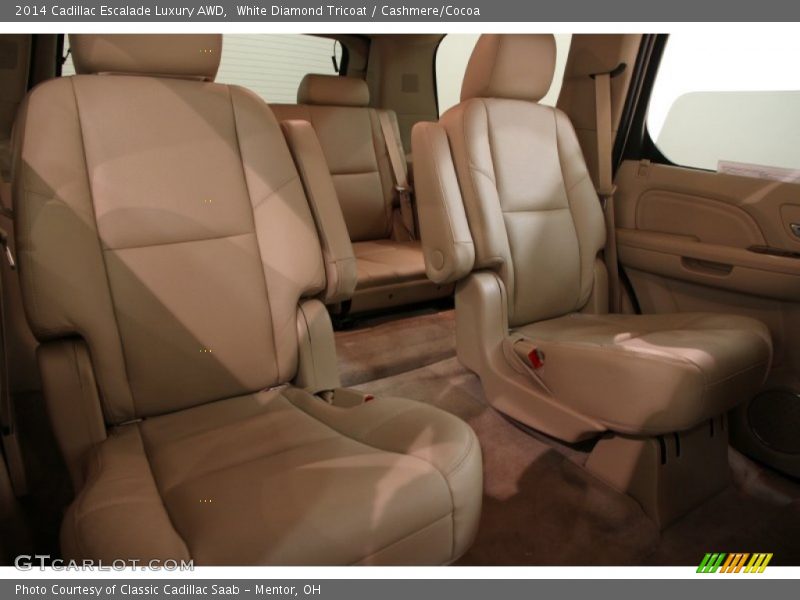 White Diamond Tricoat / Cashmere/Cocoa 2014 Cadillac Escalade Luxury AWD