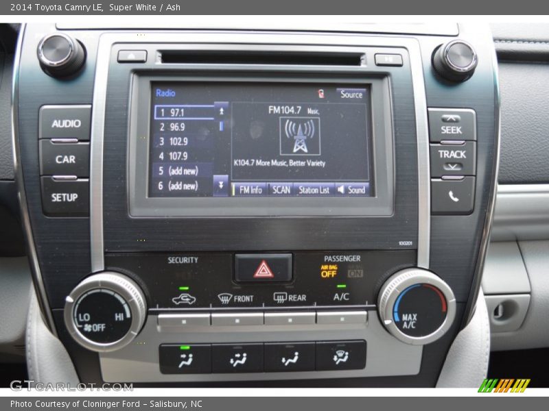 Super White / Ash 2014 Toyota Camry LE