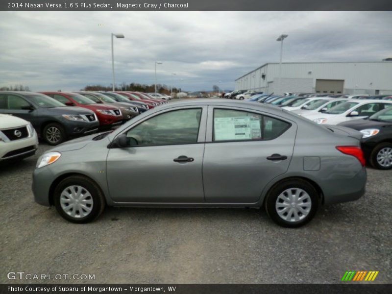 Magnetic Gray / Charcoal 2014 Nissan Versa 1.6 S Plus Sedan