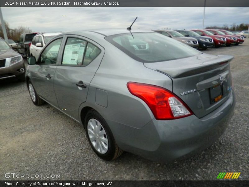 Magnetic Gray / Charcoal 2014 Nissan Versa 1.6 S Plus Sedan