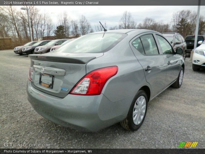 Magnetic Gray / Charcoal 2014 Nissan Versa 1.6 S Plus Sedan