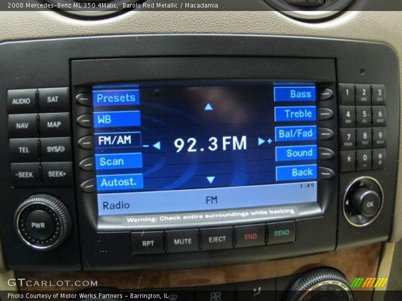 Barolo Red Metallic / Macadamia 2008 Mercedes-Benz ML 350 4Matic
