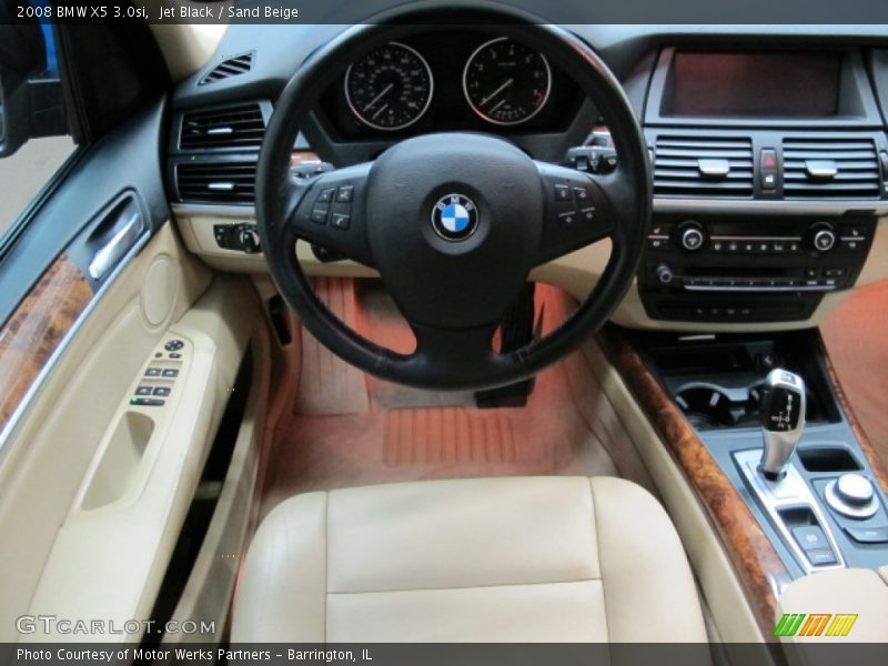 Jet Black / Sand Beige 2008 BMW X5 3.0si