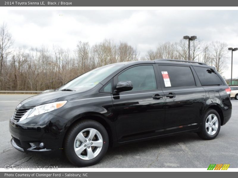 Black / Bisque 2014 Toyota Sienna LE