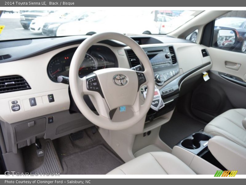 Black / Bisque 2014 Toyota Sienna LE