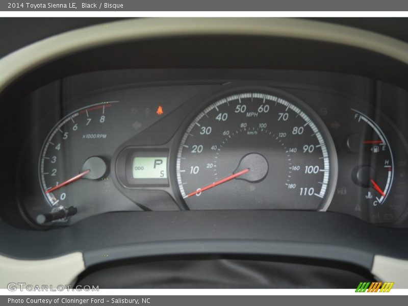 Black / Bisque 2014 Toyota Sienna LE