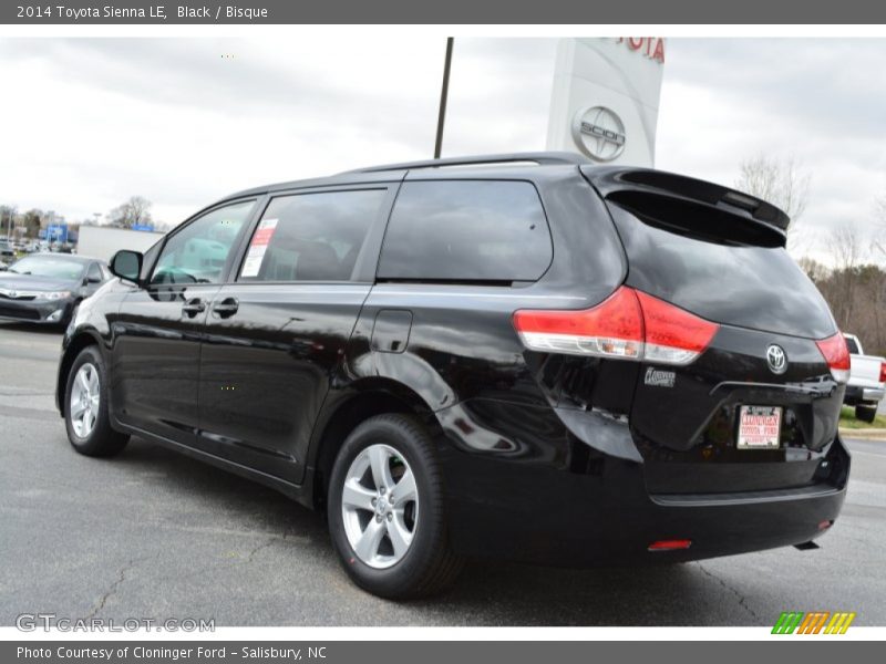 Black / Bisque 2014 Toyota Sienna LE