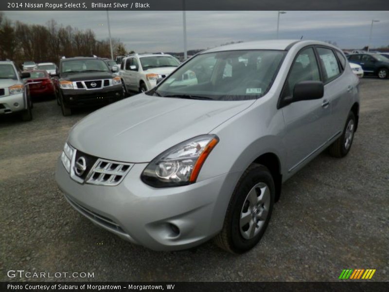 Brilliant Silver / Black 2014 Nissan Rogue Select S