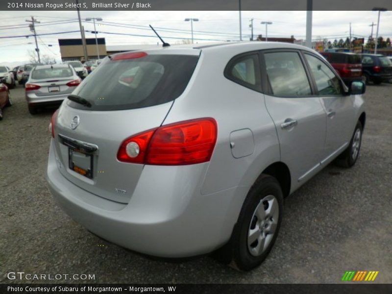 Brilliant Silver / Black 2014 Nissan Rogue Select S