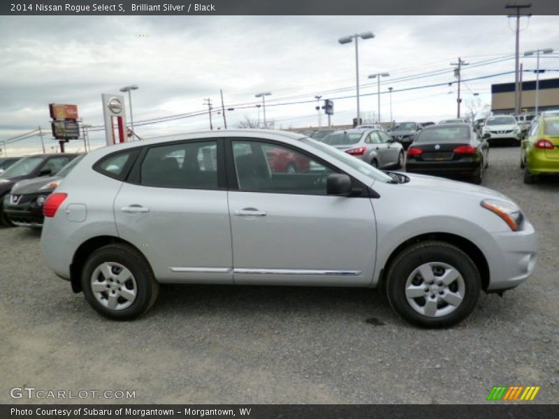 Brilliant Silver / Black 2014 Nissan Rogue Select S
