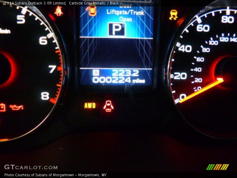Carbide Gray Metallic / Black 2014 Subaru Outback 3.6R Limited