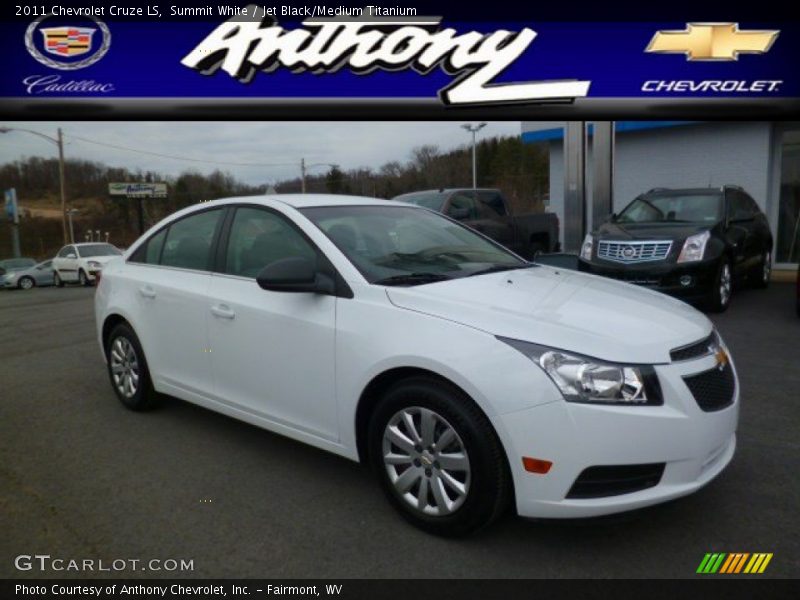 Summit White / Jet Black/Medium Titanium 2011 Chevrolet Cruze LS