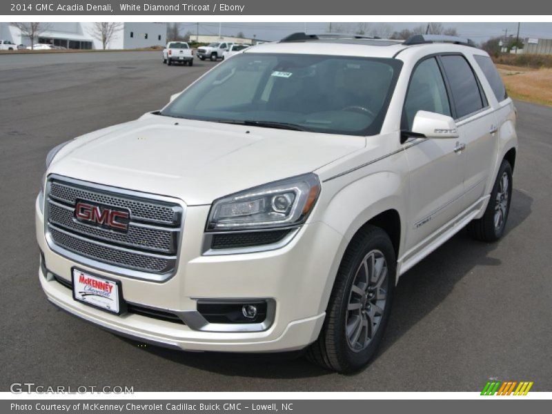 White Diamond Tricoat / Ebony 2014 GMC Acadia Denali