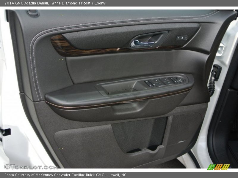 White Diamond Tricoat / Ebony 2014 GMC Acadia Denali