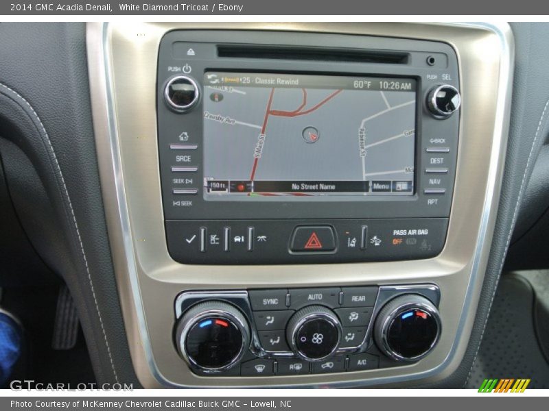 White Diamond Tricoat / Ebony 2014 GMC Acadia Denali