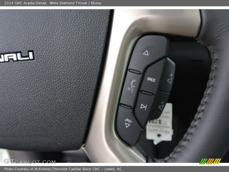 White Diamond Tricoat / Ebony 2014 GMC Acadia Denali