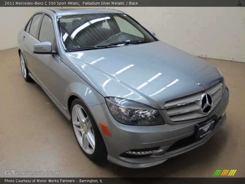 Palladium Silver Metallic / Black 2011 Mercedes-Benz C 300 Sport 4Matic
