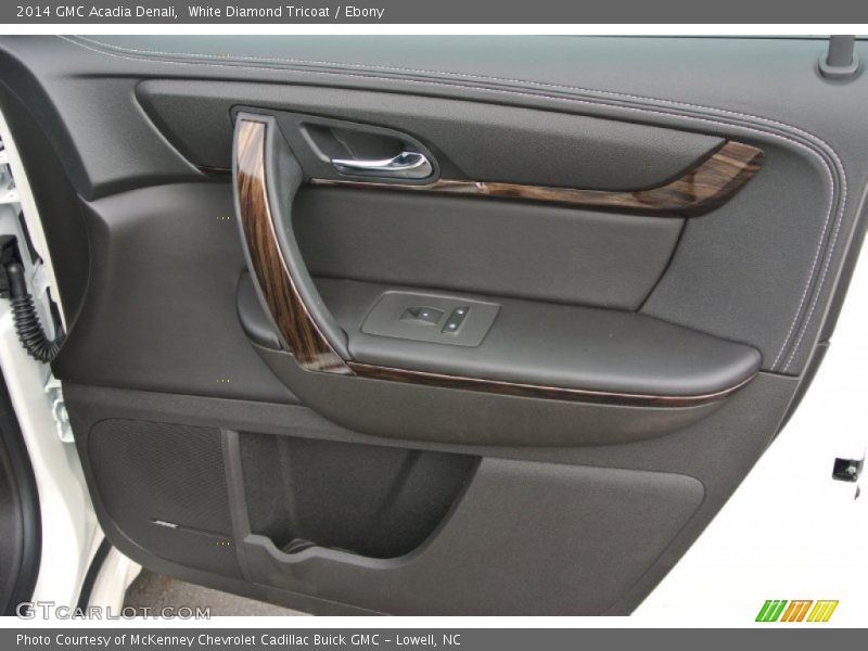 White Diamond Tricoat / Ebony 2014 GMC Acadia Denali