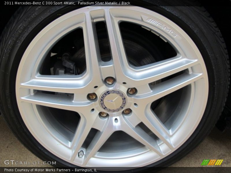 Palladium Silver Metallic / Black 2011 Mercedes-Benz C 300 Sport 4Matic
