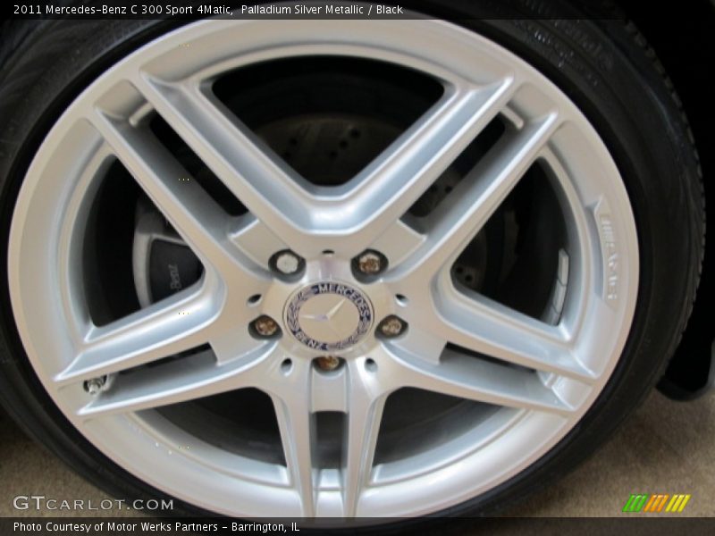 Palladium Silver Metallic / Black 2011 Mercedes-Benz C 300 Sport 4Matic